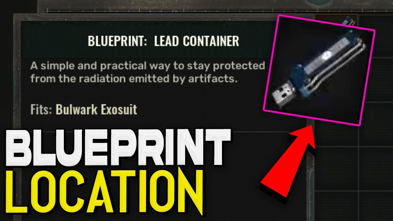 Lead Container Blueprint Location Guide (Fits Bulwark Exosuit) - Stalker 2