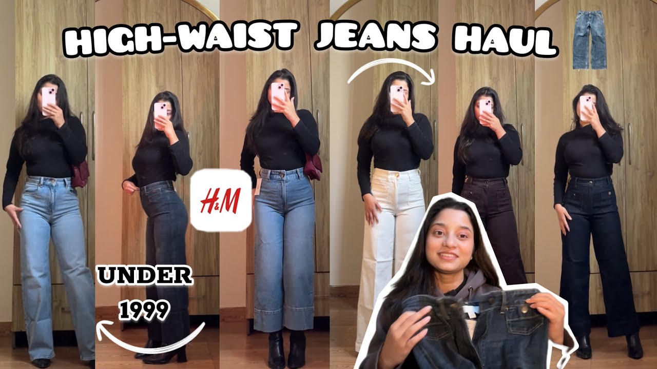 Must-Have H&M Jeans! High-Waist, Trendy & Under 1999 Try On Haul // Ruchie
