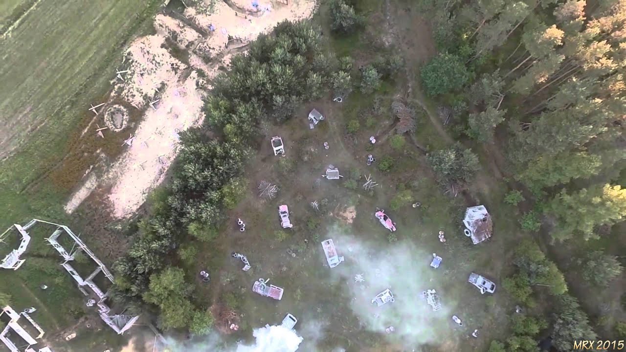 Pole Paintballowe Paintball Ranczo z lotu ptaka