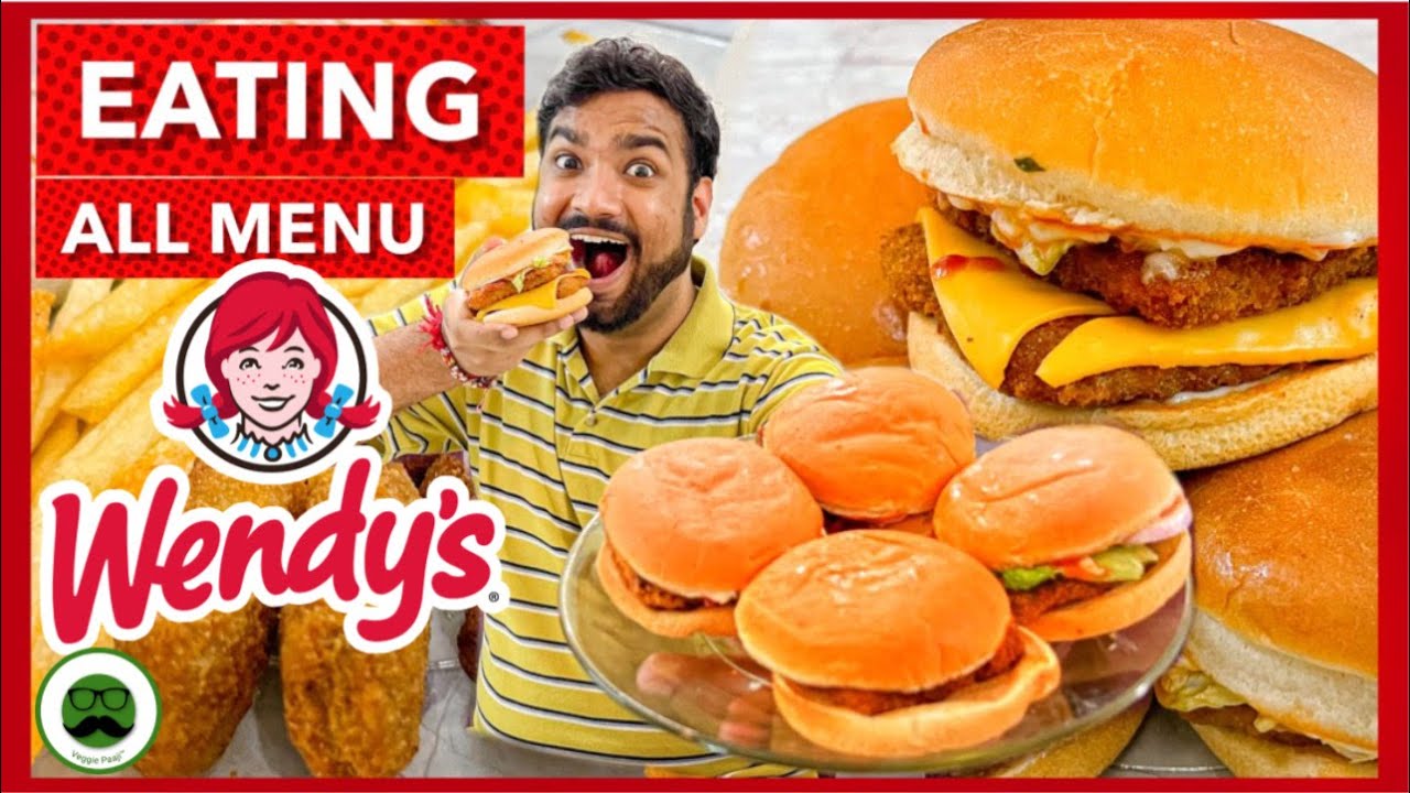 Wendy's Eating All Menu Food Challenge | Veggie Paaji