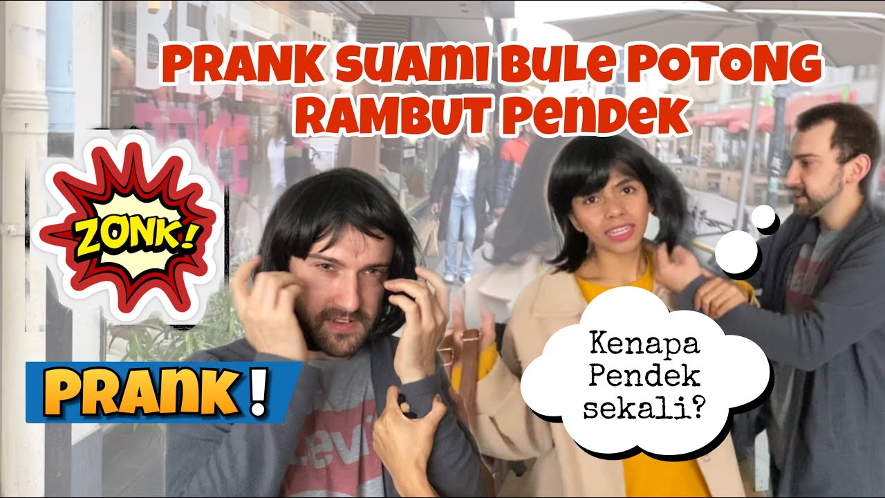 PRANK SUAMI BULE ‼️ POTONG RAMBUT PENDEK , GAGAL TOTAL 💯 #prank #suamibule #vlogindonesia