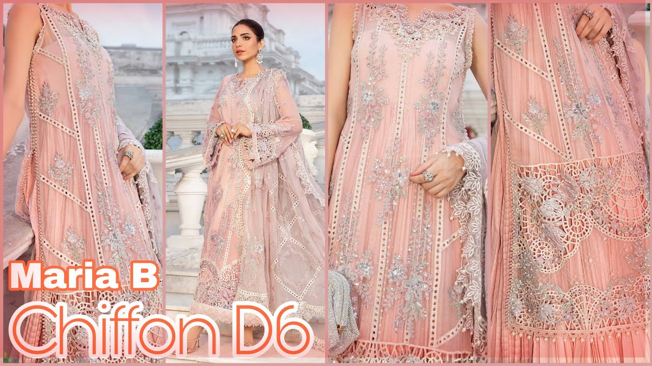 Maria B Chiffon MPC-24-106💕| Unstitched Embroidered Chiffon Collection 2024✨ | Luxury Party Dresses🔥