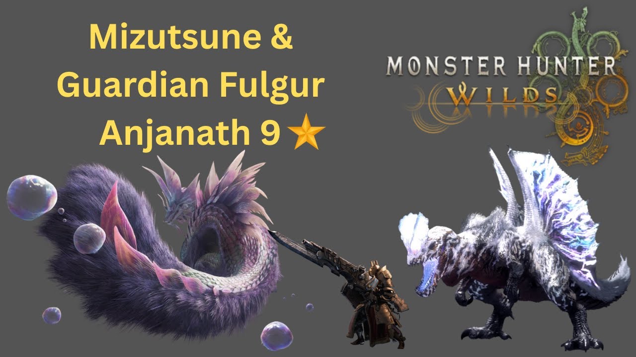 Monster Hunter Wilds Gunlance Mizutsune and Fulgur Anjanath 9 star