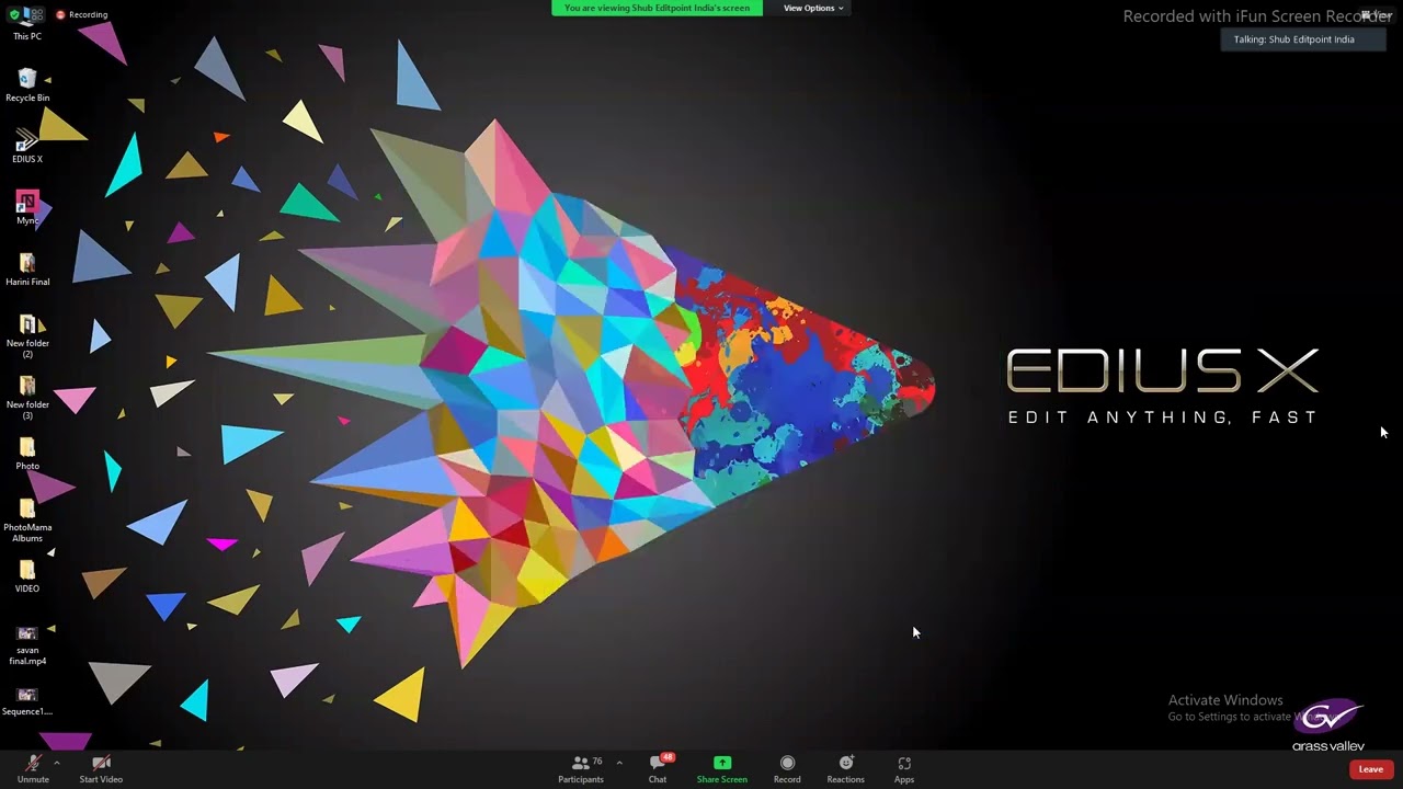 Edius Training || EditPoint india || Zoom Record ||   01-02-2022