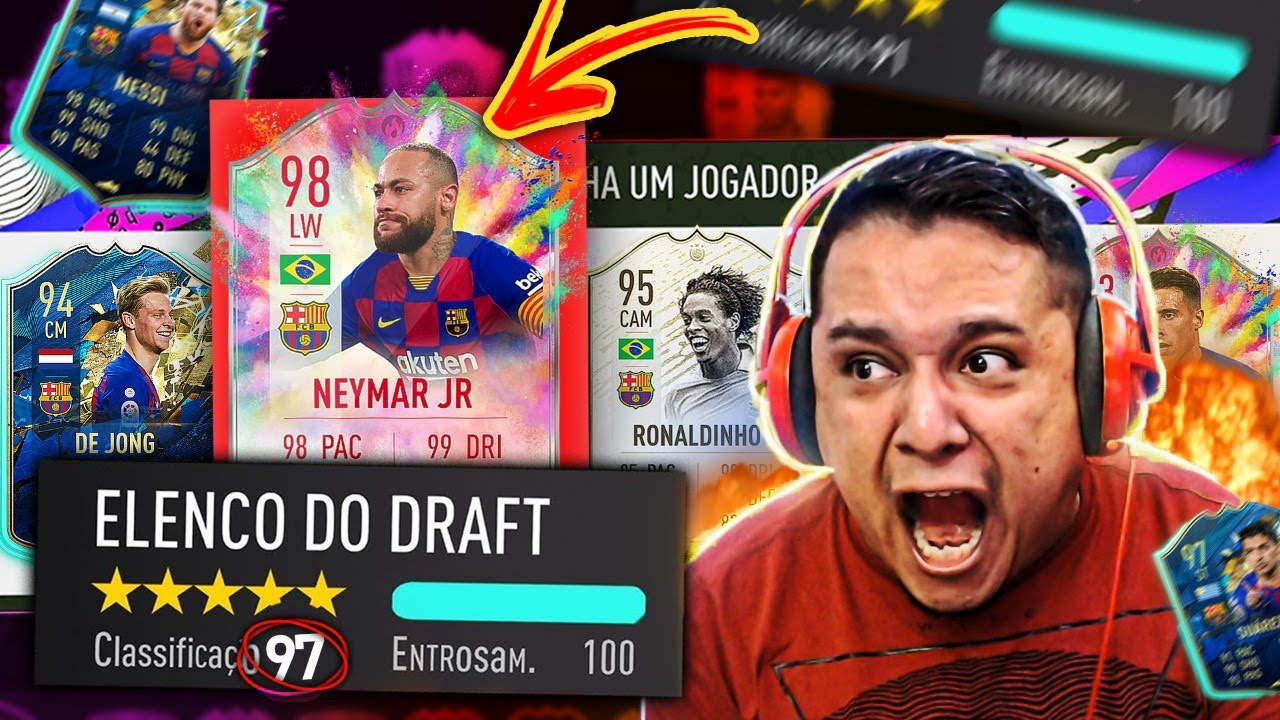 DRAFT INSANO DO BARCELONA!! RAGEEE! FIFA 20 FUT DRAFT!!