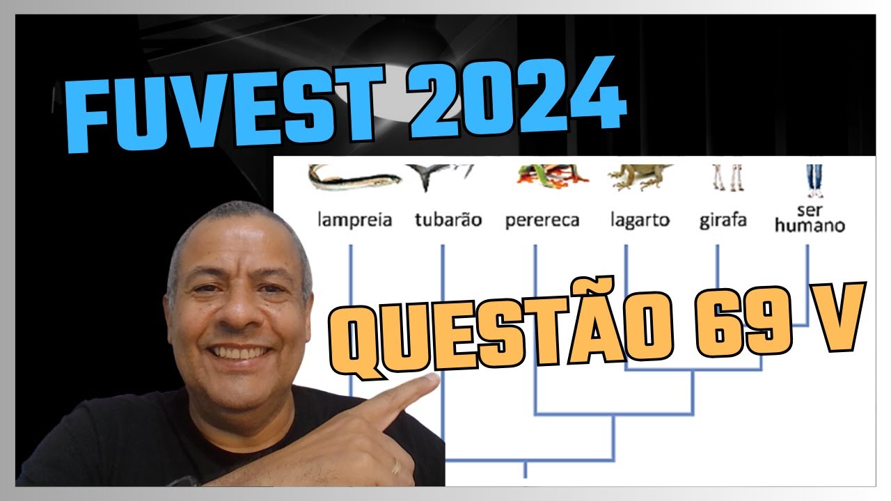 FUVEST 2024 Q. 69 V_A partir do cladograma apresentado, que expressa algumas relações filogenéticas