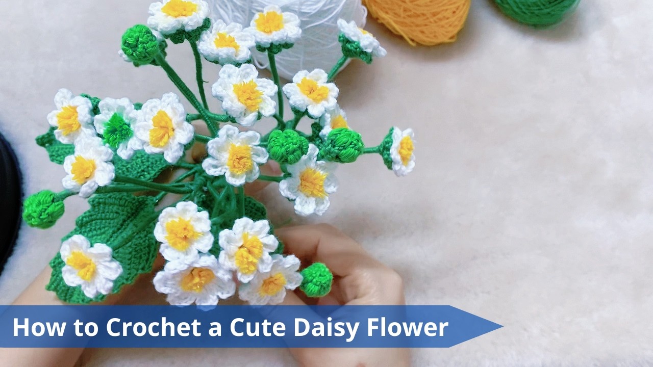 How to Crochet a Cute Daisy Flower | Solsi Crochet