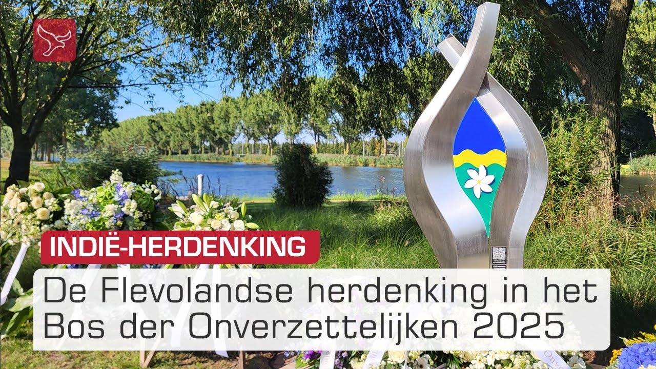 Bekijk hier: De Flevolandse Indië-herdenking in het Bos der Onverzettelijken | Omroep Flevoland