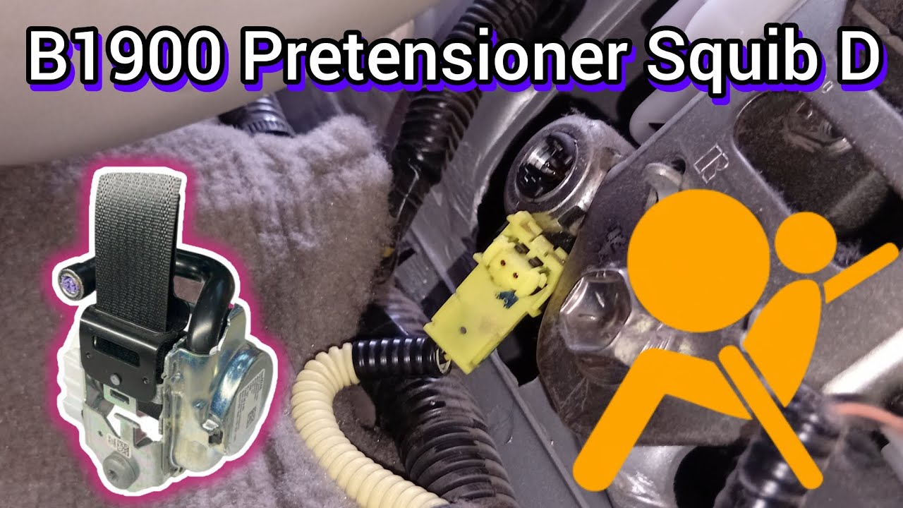 B1900 short in Pretensioner Squib D seat side Circuit #B1900 #toyota 