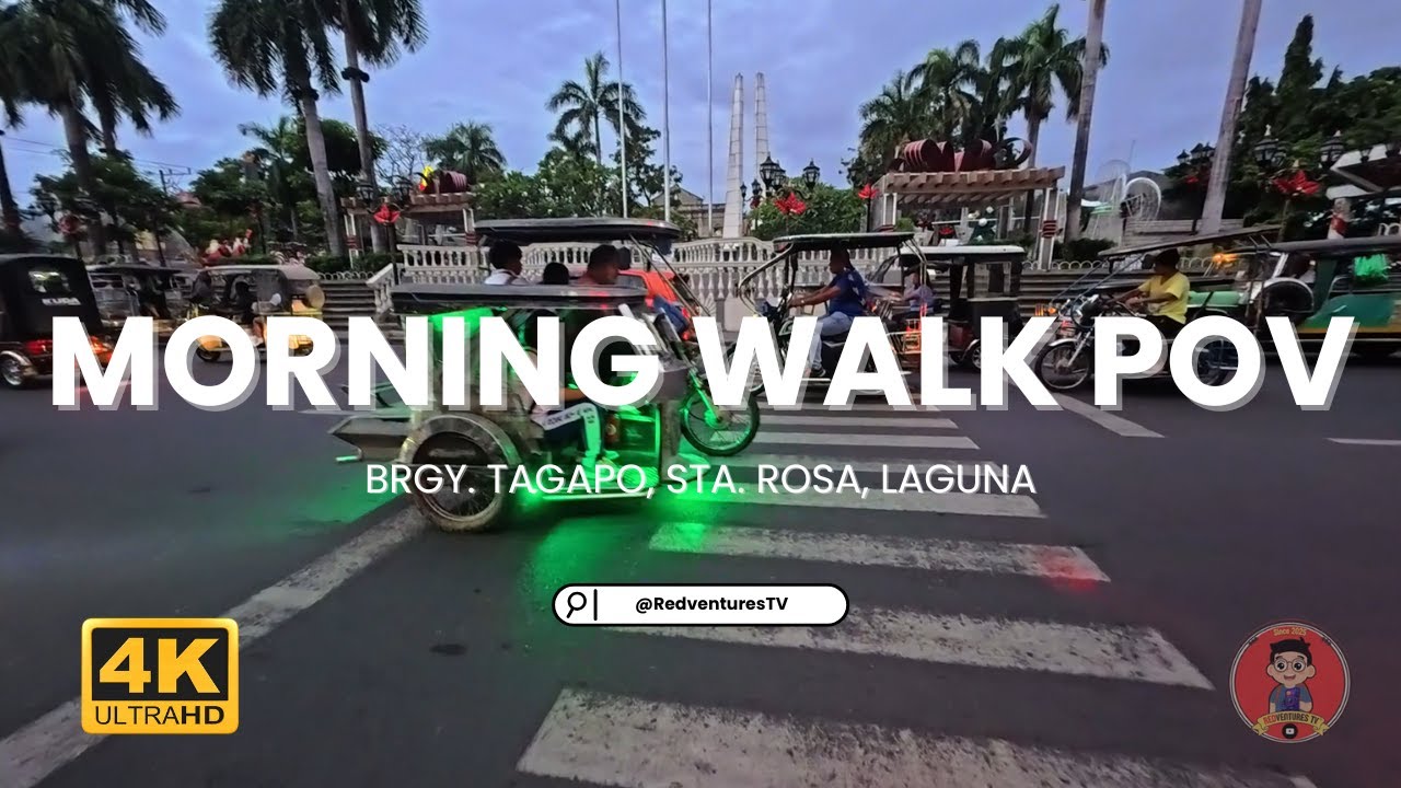 POV Morning Walk in Brgy. Tagapo, Sta. Rosa Laguna 🇵🇭 | 4K 60FPS Relaxing Walk