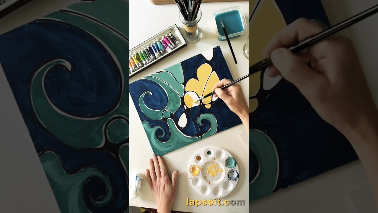 JUST ADD PAINT? 🫣 Art Every Day - Intuitive Art ✨ #art #artshorts #intuitive #storytelling#painting