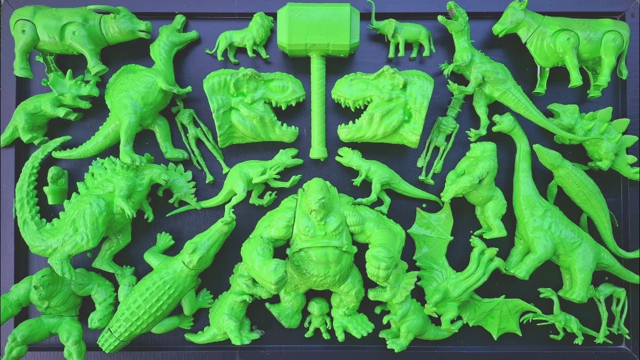 Dinosaurus Jurassic World Dominion: T-rex, Brachiosaurus, Catnap, King Kong, Godzilla, Skibidi