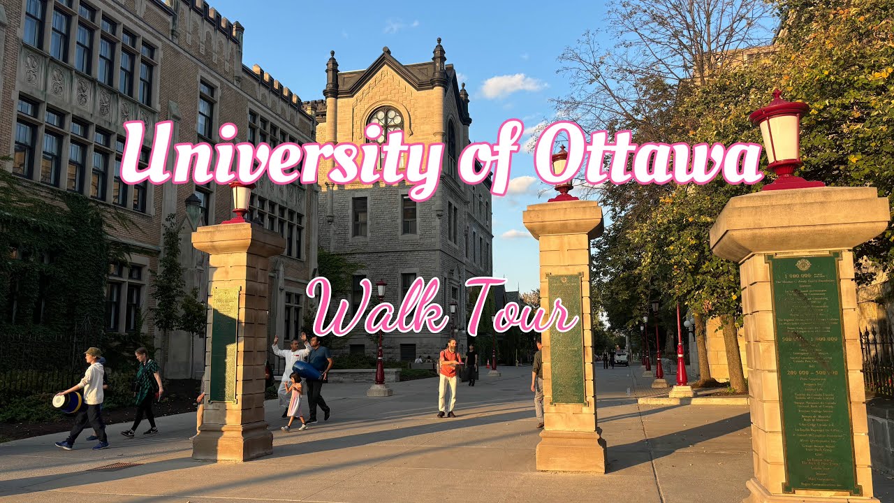 Пешая экскурсия по Университету Оттавы (uOttawa), Онтарио, Канада