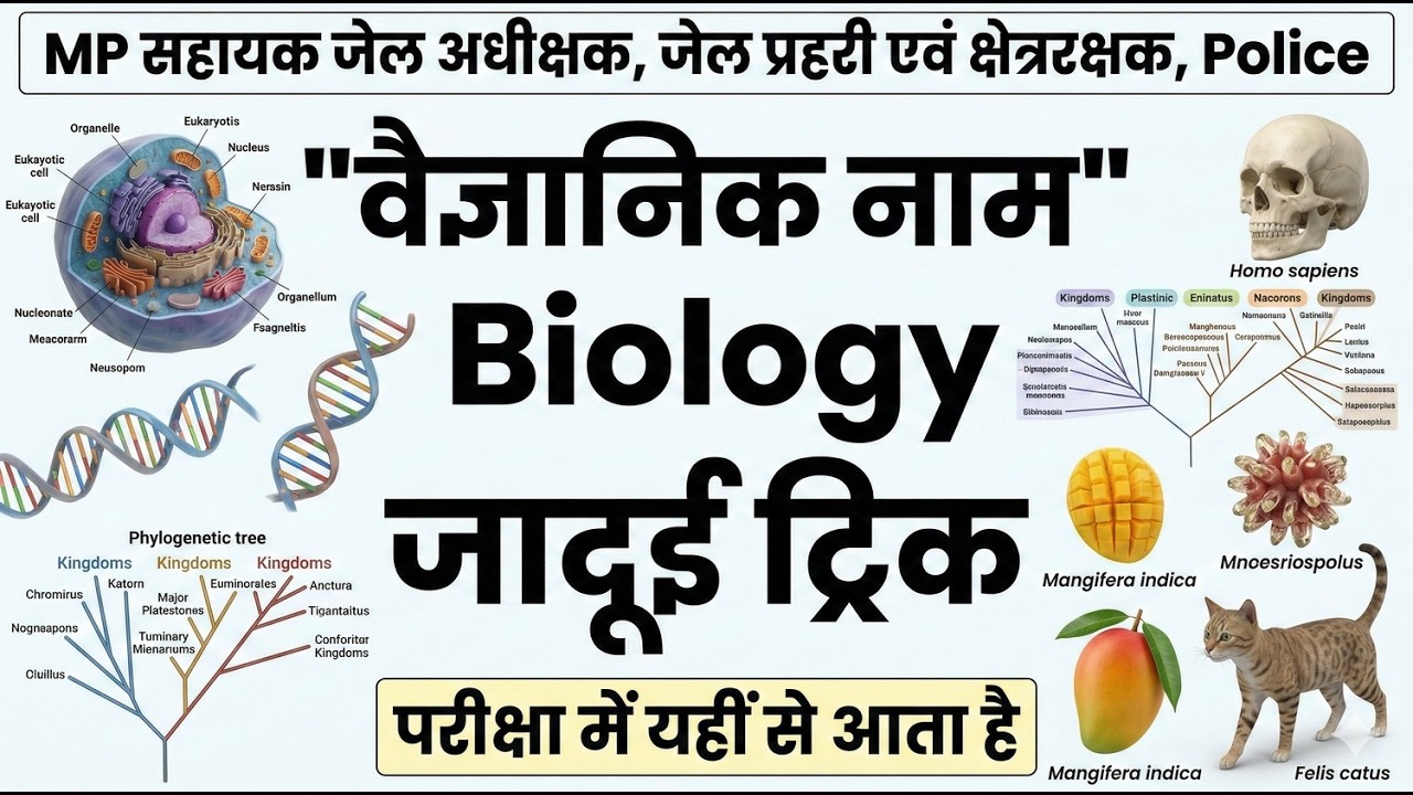 वैज्ञानिक नाम याद करने की सबसे आसान ट्रिक | Scientific Name of Animals & Plants | MP Police | ESB |