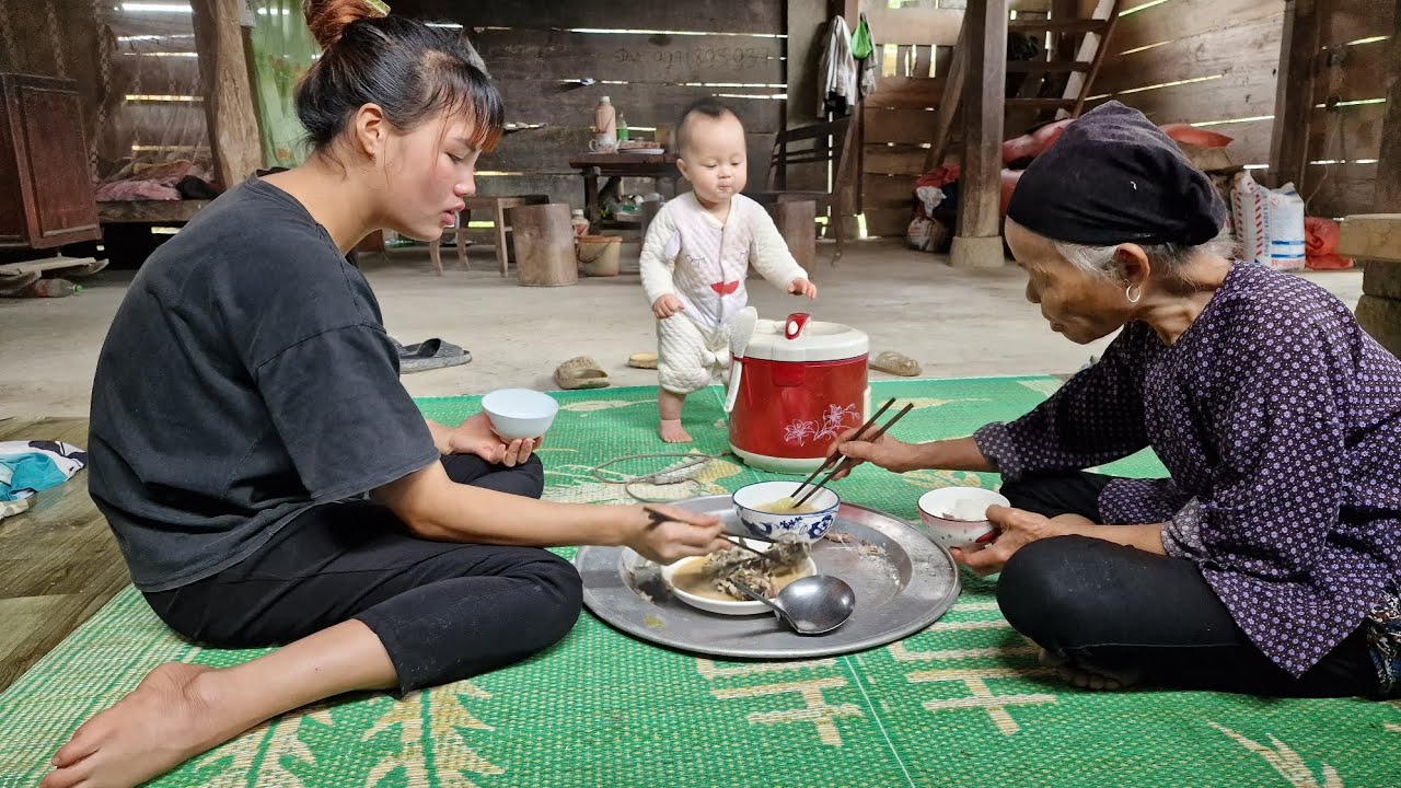 FULL VIDEO: working and cooking - taking grandma home - weeding the fields