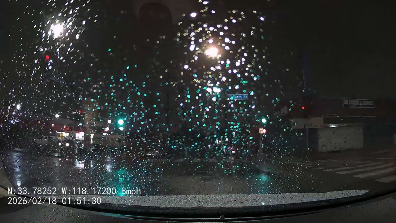 #Daily #Drive #Dashcam #South California, #USA#Los Angeles #Rainy and #Stormy #Night