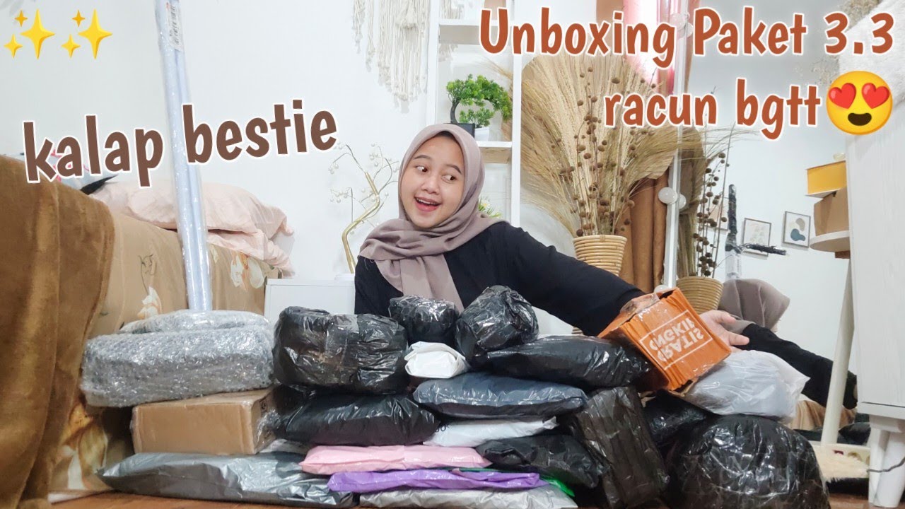 SHOPEE HAUL + UNBOXING PAKET 3.3 CHECK | Unboxing 25 Paket Shopee - Lucu-lucu Barangnya 😍 || Fatmaa