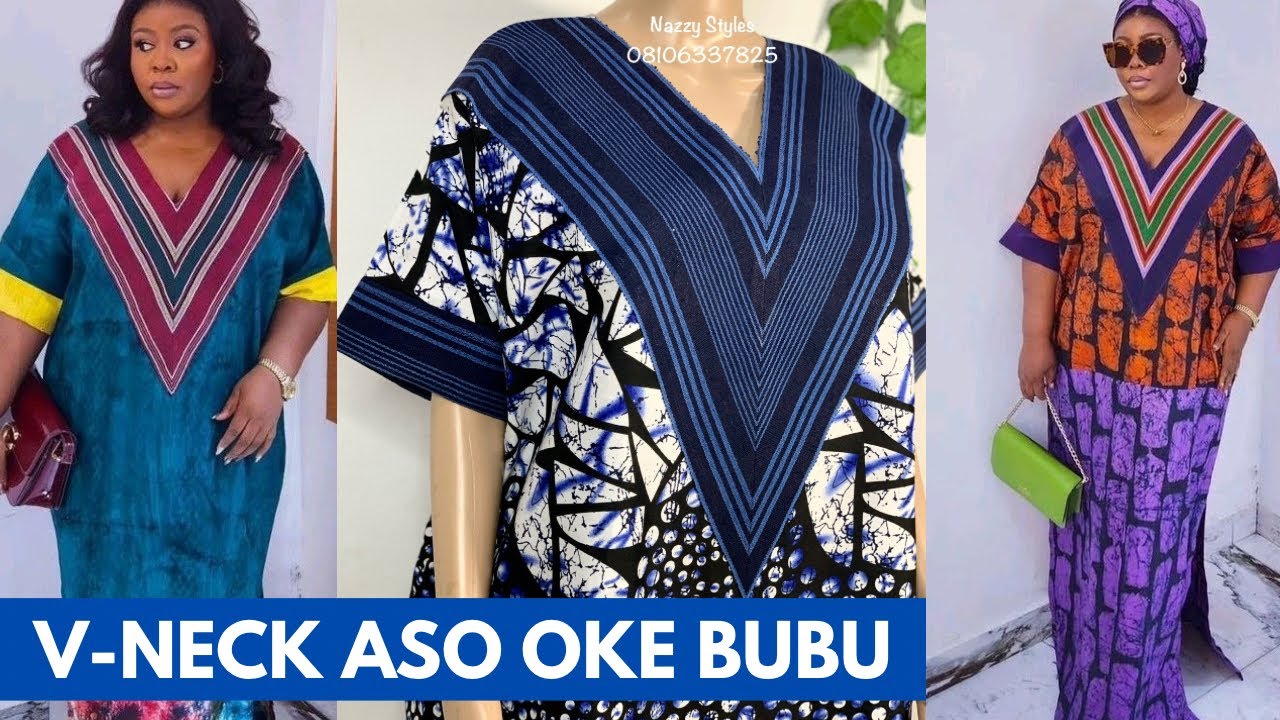 Как идеально вырезать и пришить полосатый ASO OKE к платью-бубу с V-образным вырезом | Для начина...