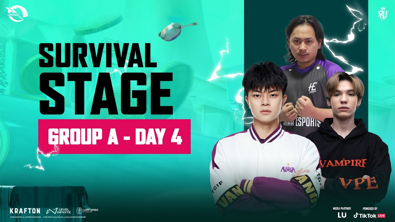 [EN] PUBG MOBILE RUTHLESS PRO SERIES COG S3| SURVIVAL STAGE |GROUP A| DAY 4 FT. #NV #VPE #HORAA #I8