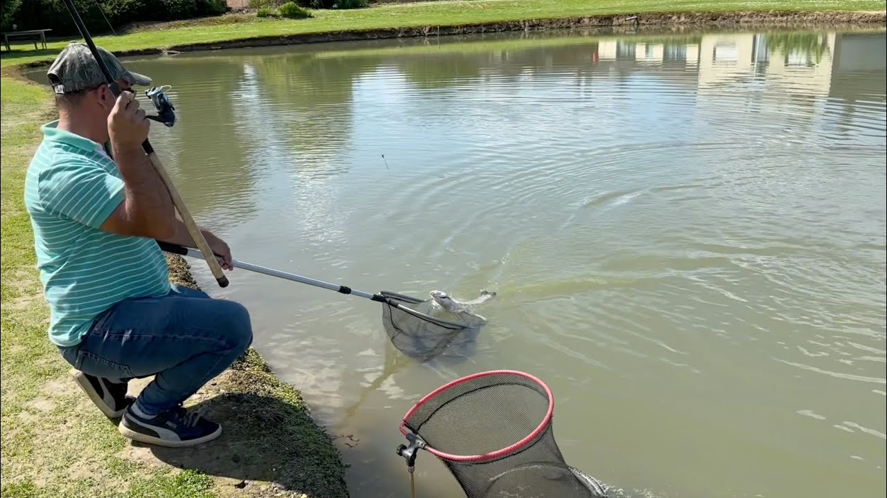 Il pêche des grosses truites de 1kg