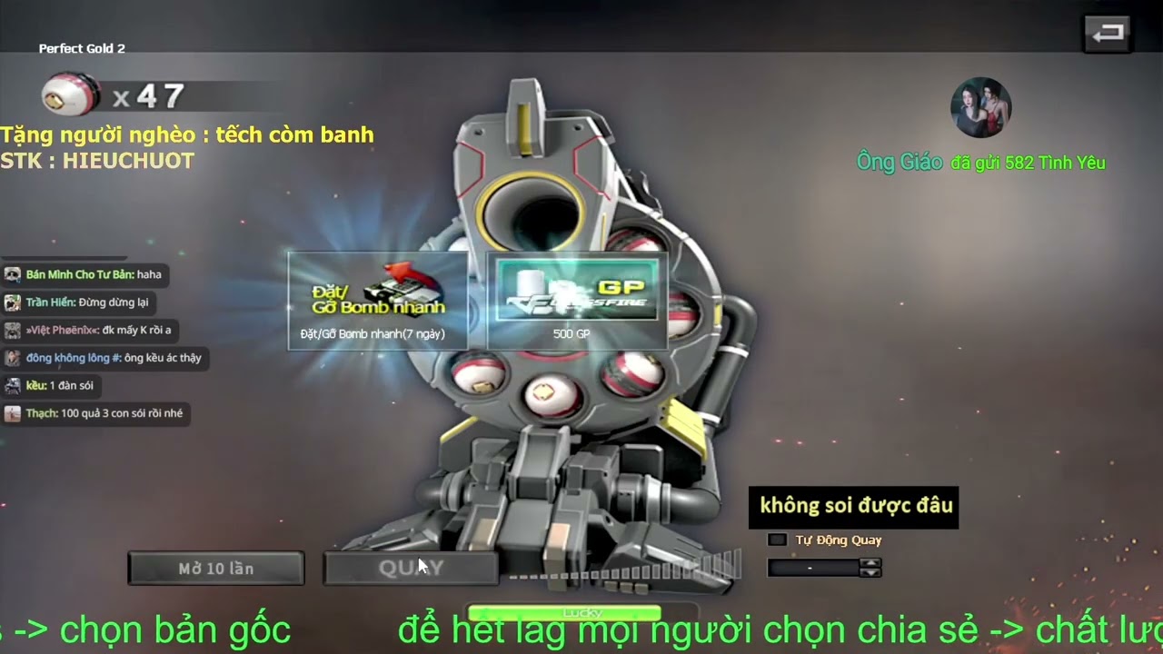 (Đột kích Crossfire) Siêu phẩm quay k98 Thunder noblegold