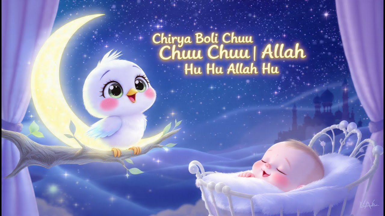 Chirya Boli Chuu Chuu 🐦 | Allah Hu Allah Hu 🌙| Islamic Lullaby for Kids