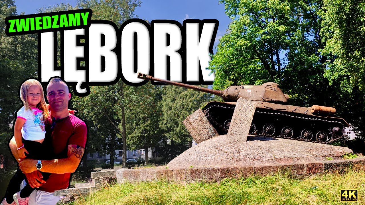 Lębork   zamek, wieża ciśnień, kamienne kręgi, czołg