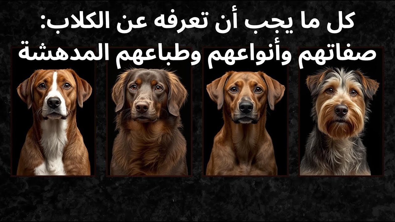 كل ما يجب أن تعرفه عن الكلاب: صفاتهم وأنواعهم وطباعهم المدهشة