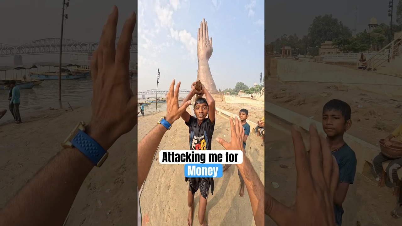 These kids were threatening me in varanasi #funny #funnyshorts #shortsfeed #varanasi