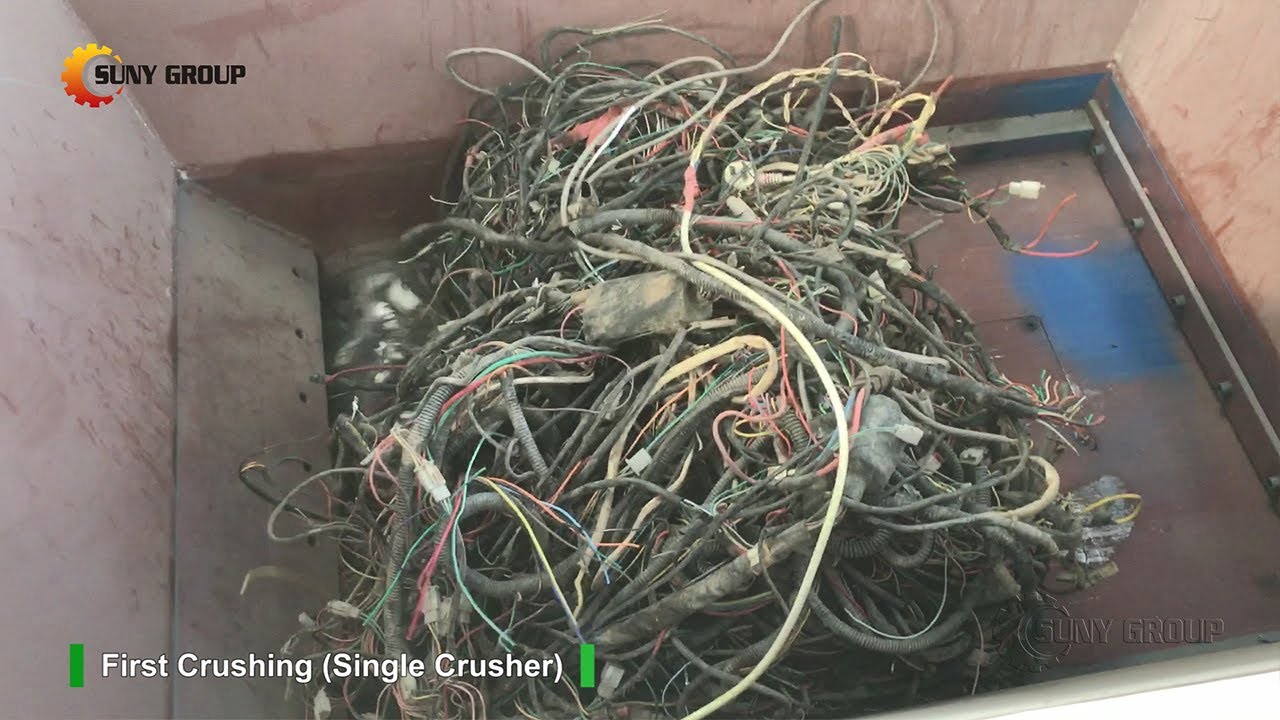 Mixed Car Cable Wire Recycling Machine: Air Separator + Water Separator