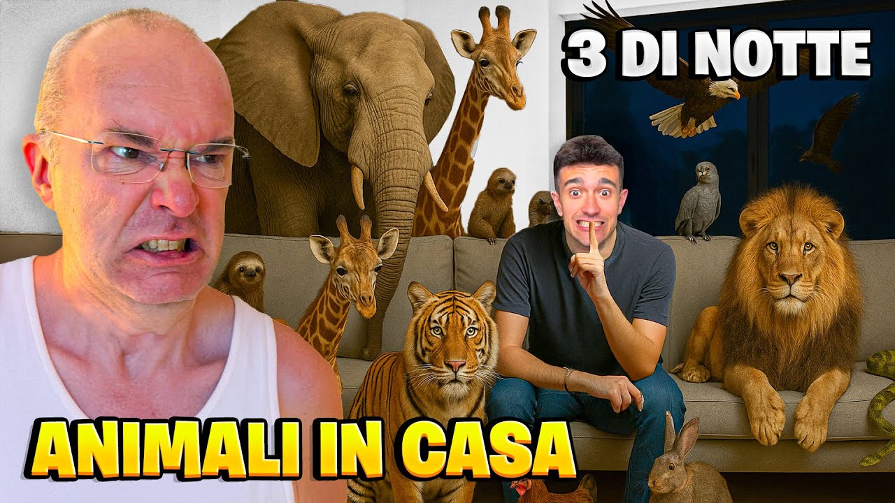 SCHERZO ANIMALI in CASA ALLE 3 di NOTTE a MIO PAPÀ! *ASSURDO*