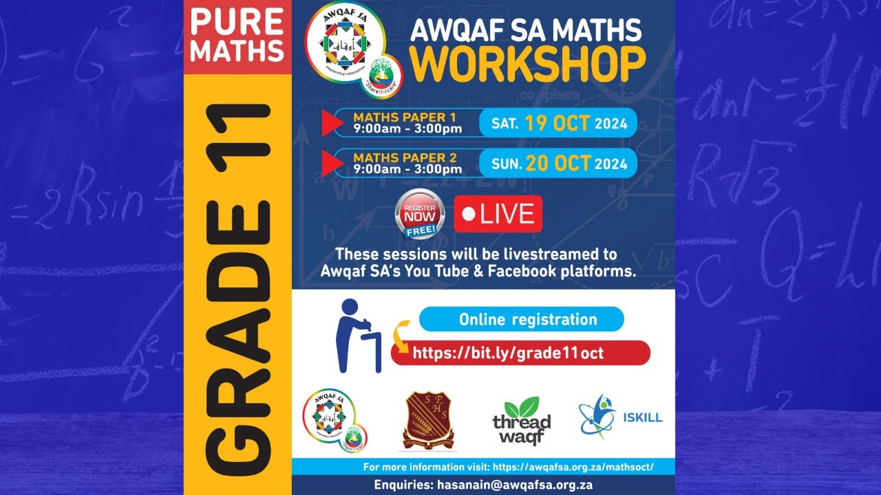 Awqaf SA Grade 11 Maths Workshop - Paper 1