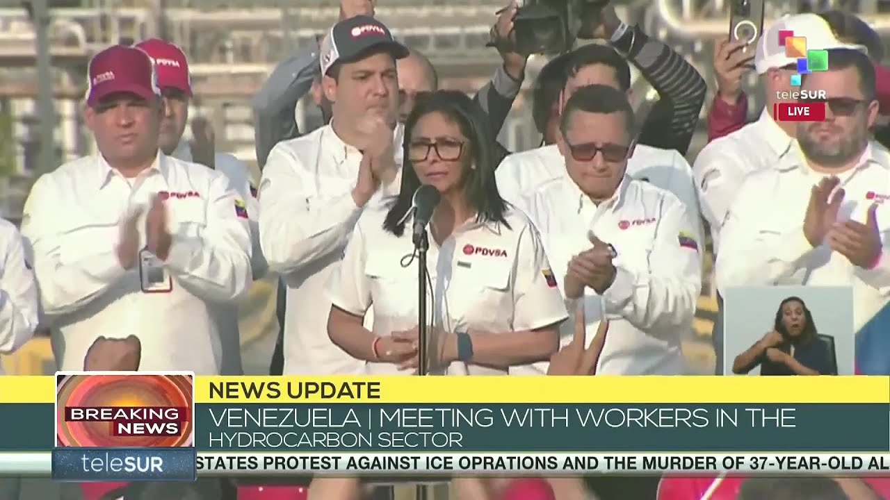Delcy Rodríguez: “You are workers who never give up.”