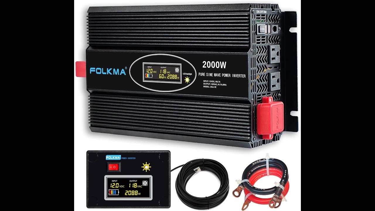 FOLKMA 2000 watt Pure Sine Inverter Review - Pros & Cons - FOLKMA 2000 watt power inverter