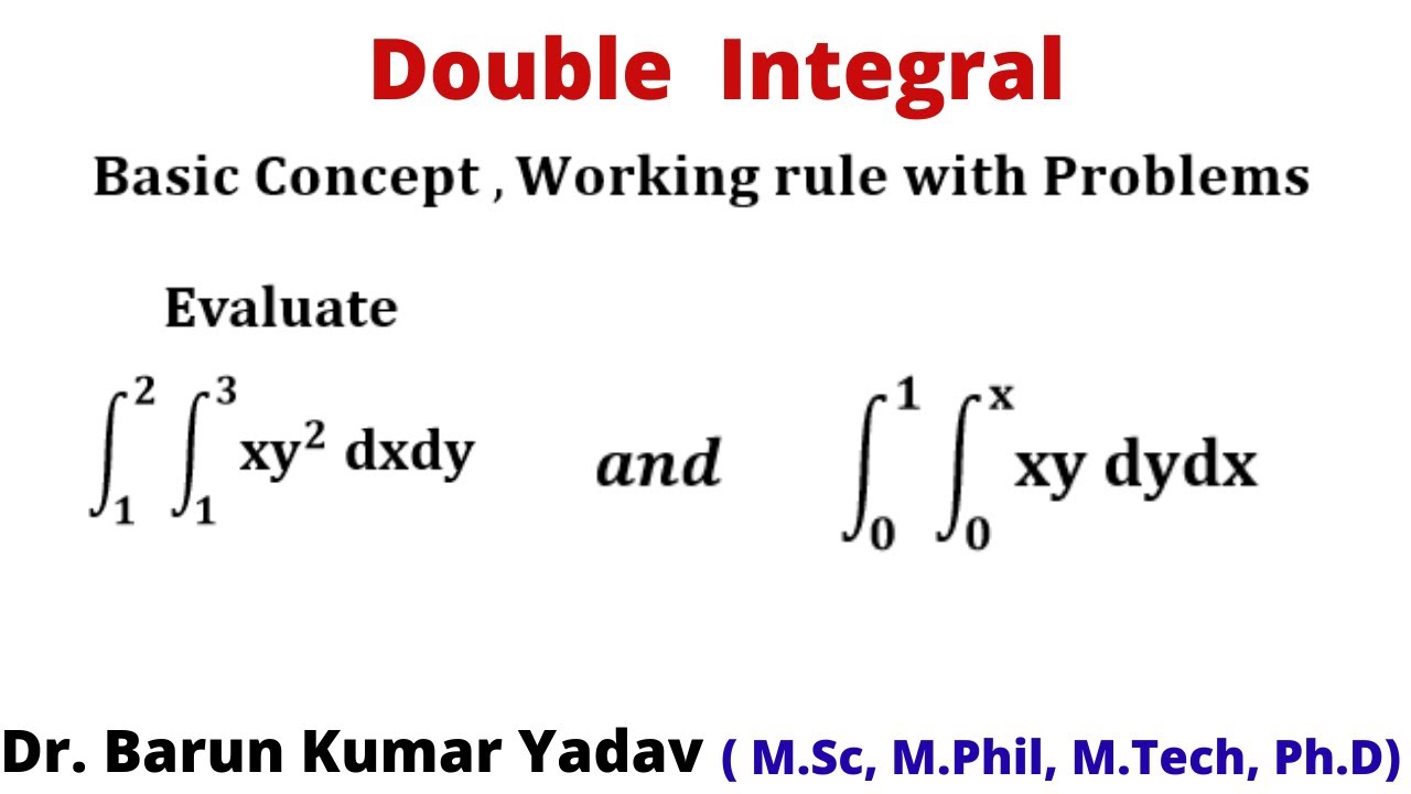 Double Integrals | Multiple Integrals | Hindi | Part 1 | Barun Maths