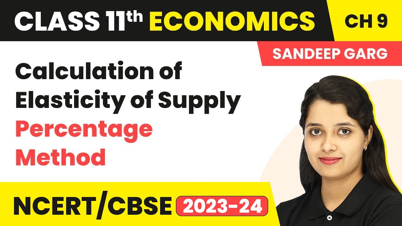Class 11 Economics (Sandeep Garg)| Calculation of Elasticity of Supply-Percentage Method