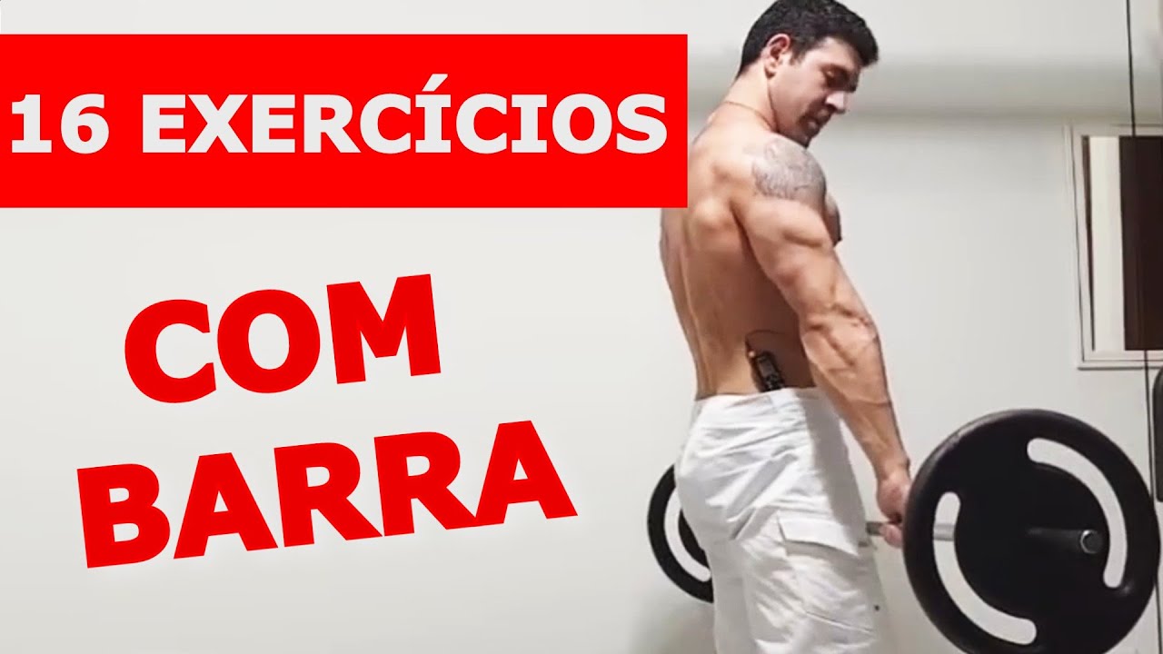 16 EXERCÍCIOS COM APENAS 1 BARRA  (treino em casa)