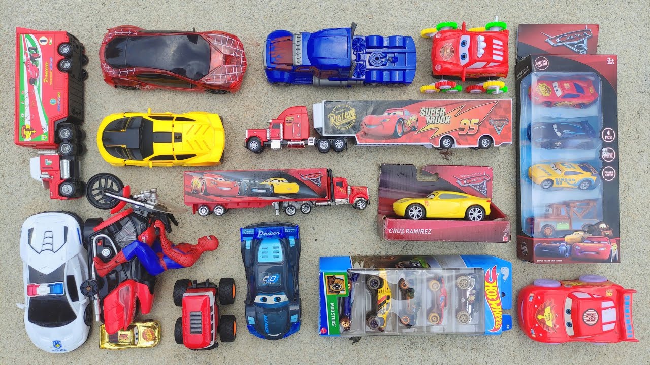 Mencari Mobil Baru, Lightning Mcqueen, Sally, Disney Pixar Cars, Tayo, Mack Truck & Mobil Balap