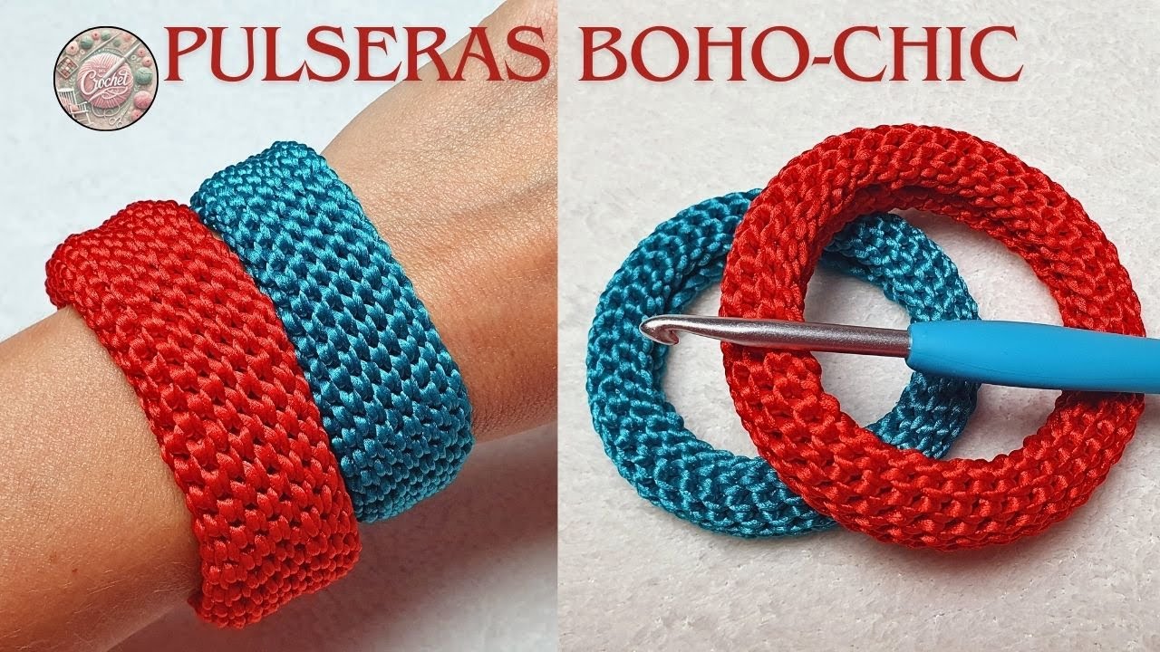 💫Transforma Hilo en Joyas.  Haz esta PULSERA TUBULAR a CROCHET