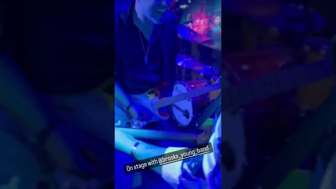 On stage with Brooks Young Band last Saturday night.