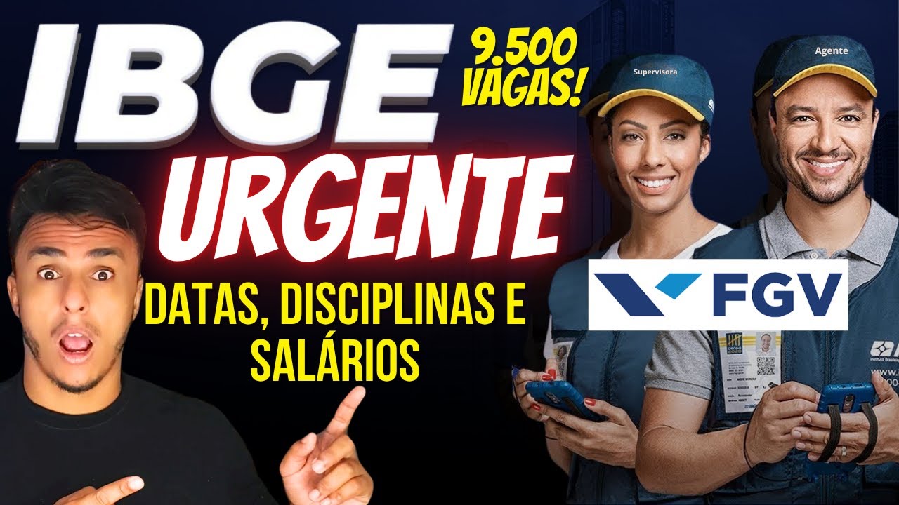 📢 ATENÇÃO, NOVO CONCURSO IBGE 2025! BANCA , VAGAS E SALÁRIOS ATÉ R$ 8.000,00? E 9.000 VAGAS !
