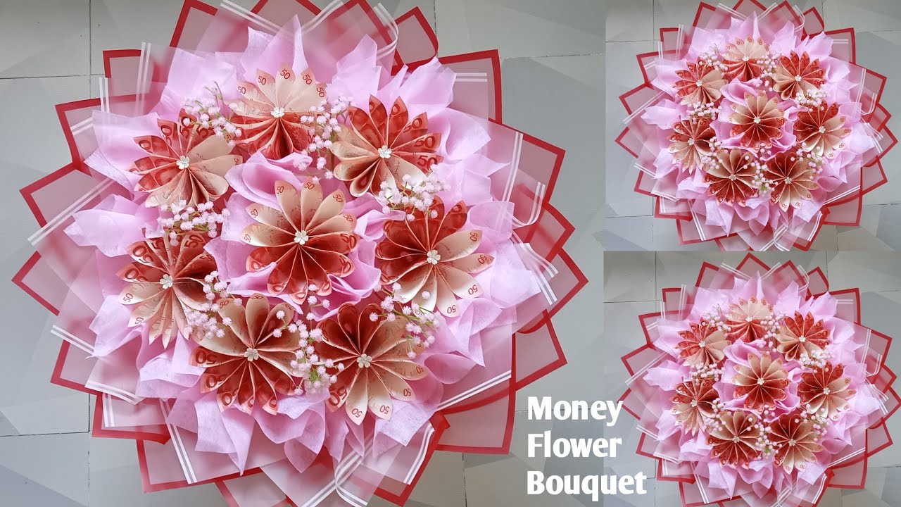 Money flower bouquet tutorial #diybouquet #moneybouquet #moneyflower #diy