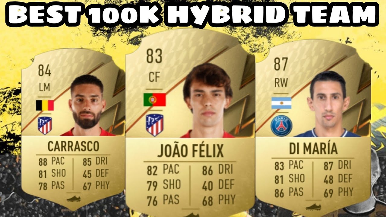 BEST 100K HYBRID SQUAD!!!STARTER SQUAD FIFA 22 ULTIMATE TEAM