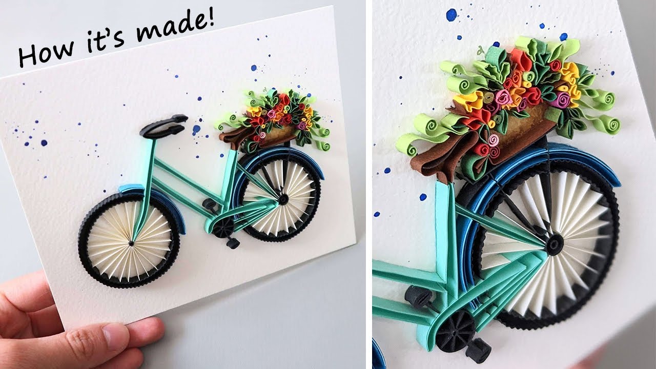 Paper Quilling Bike Card | Sports & Adventure | DIY Crafts