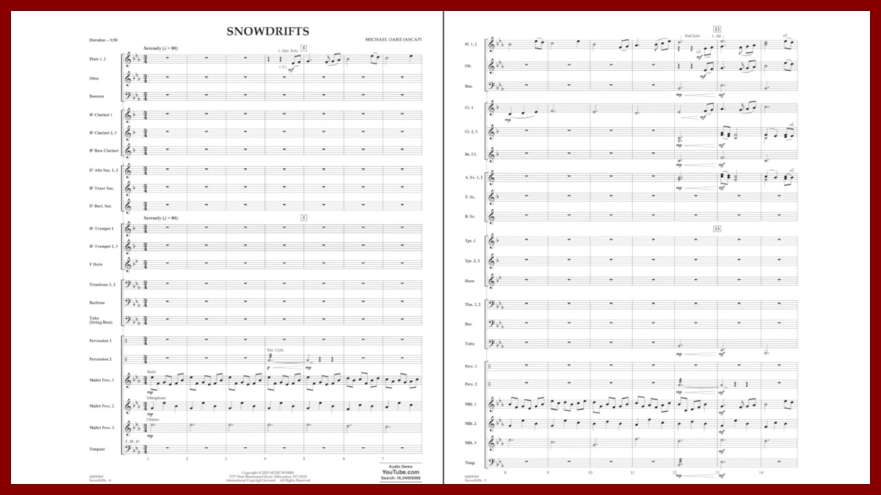 Snowdrifts by Michael Oare | Seasonal Band Original