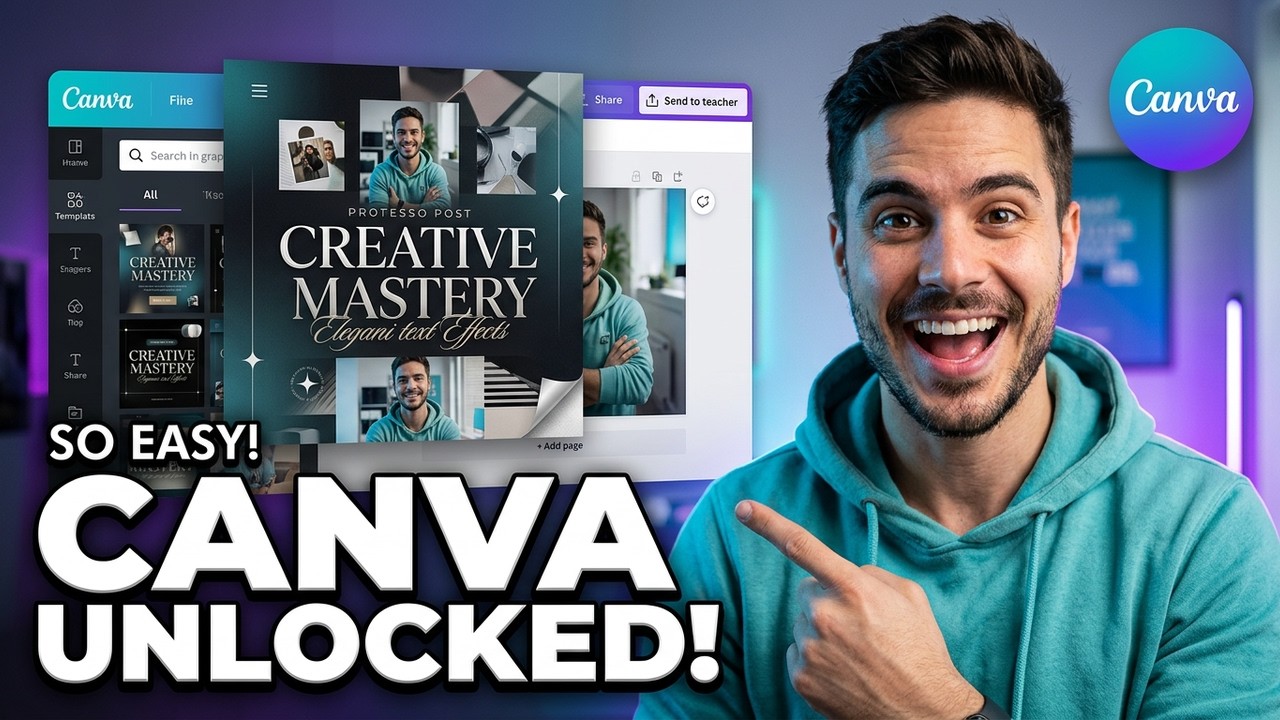 Learn Canva Fast: Beginner Tutorial (Free Course 2025)