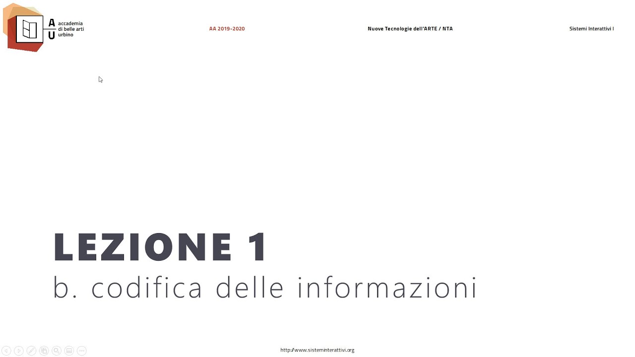 Codifica delle informazioni (Prima Parte)