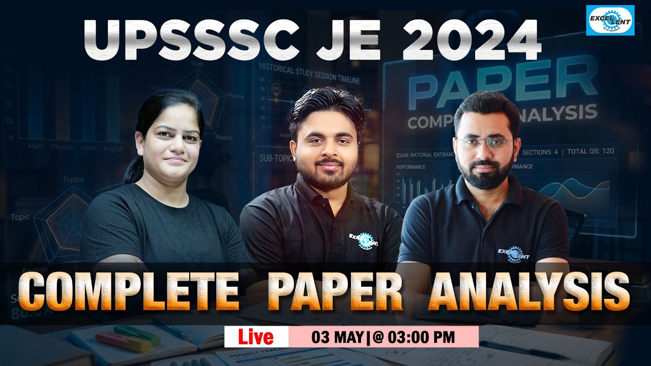 UPSSSC -JE  || Complete  Paper  Analysis  @3:00 PM