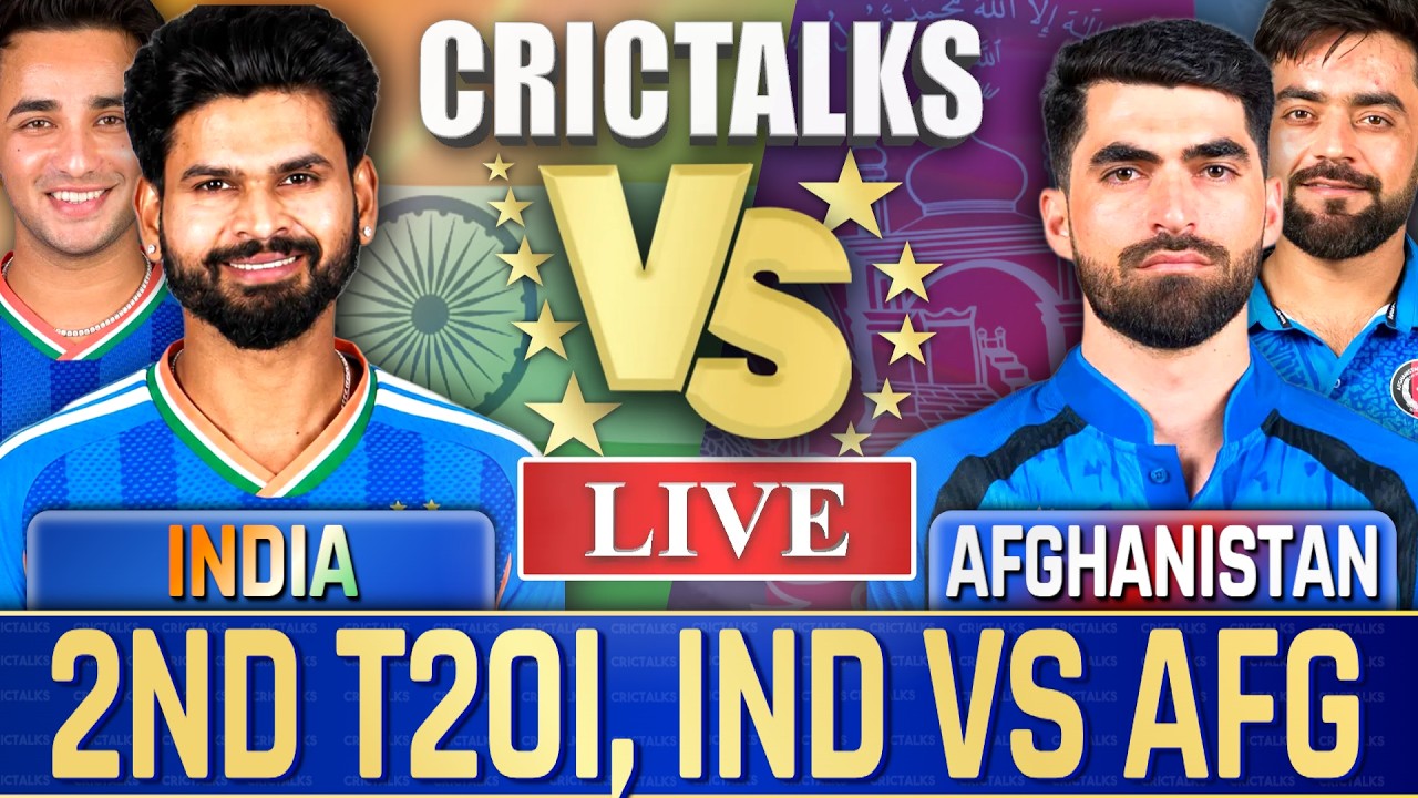 Live: India vs Afghanistan, 2ND T20I Live Match Today IND VS AFG Cricket Commentary Score 2nd Inn