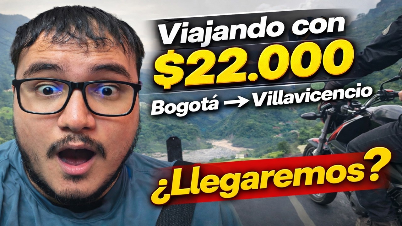 VIAJANDO CON $22.000 DE BOGOTÁ A VILLAVICENCIO 🏍️ ¿LLEGAREMOS?